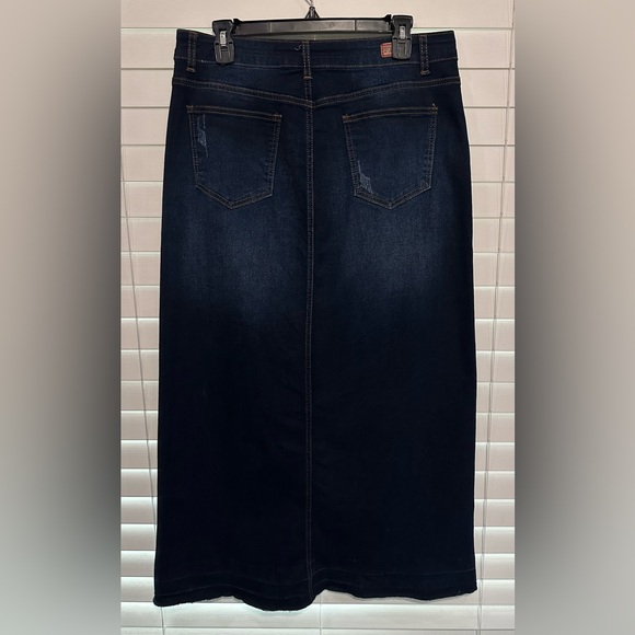 Like New! Long Denim Skirt - Picture 2 of 7